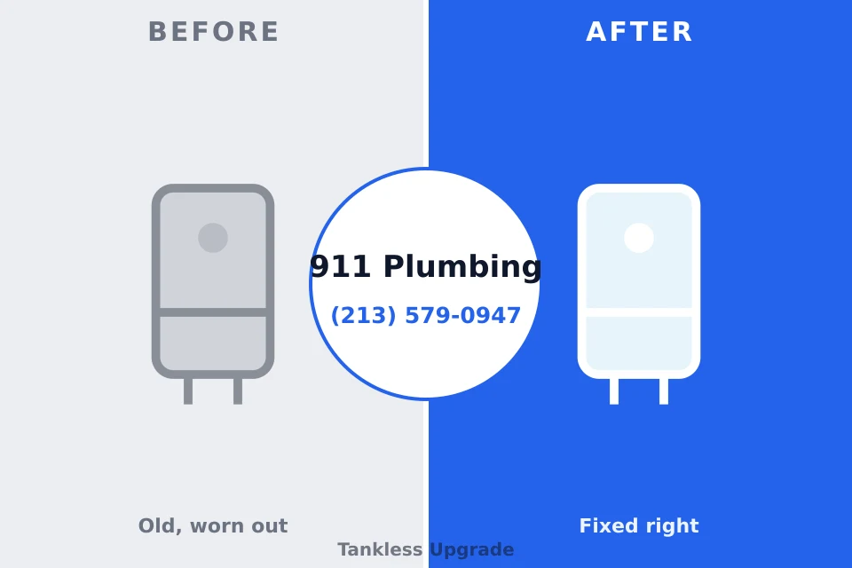 Before and after: plumbing repair West University Place, TX